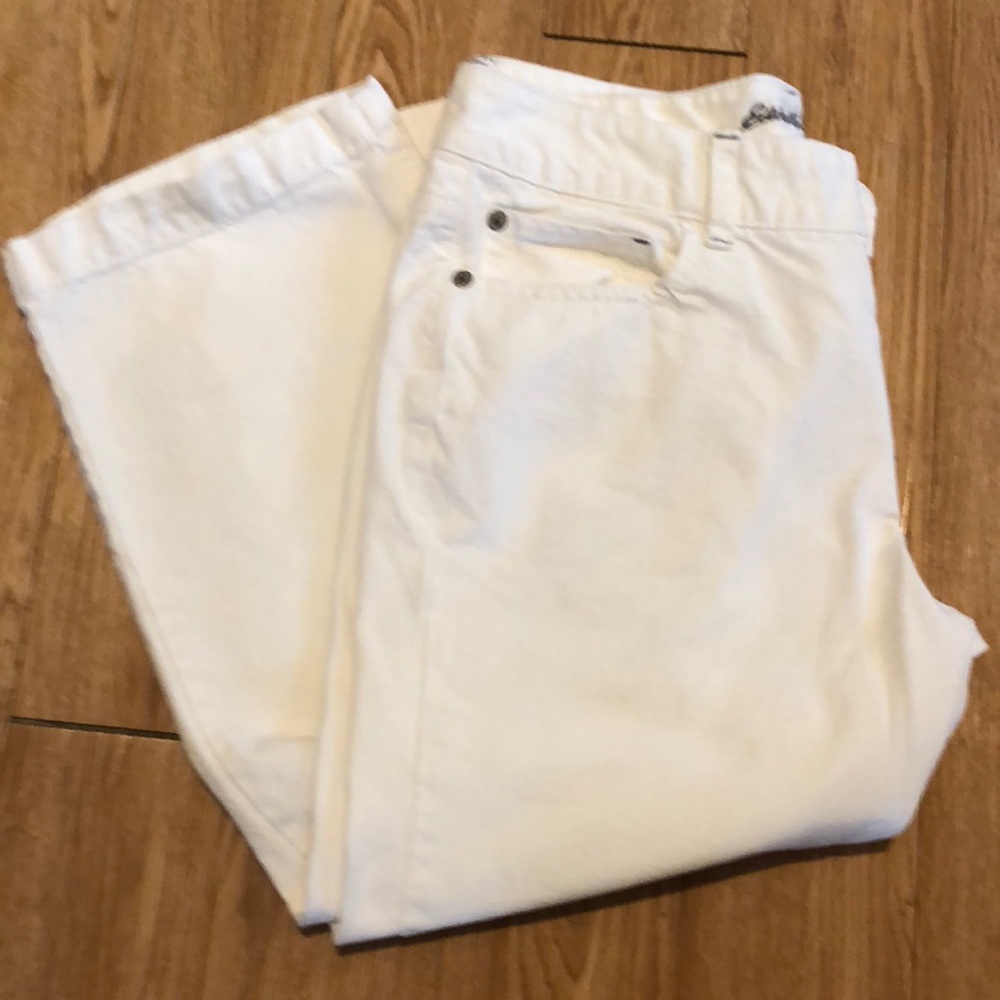 Y2K Eddie Bauer Capri white jeans - Picture 1 of 4